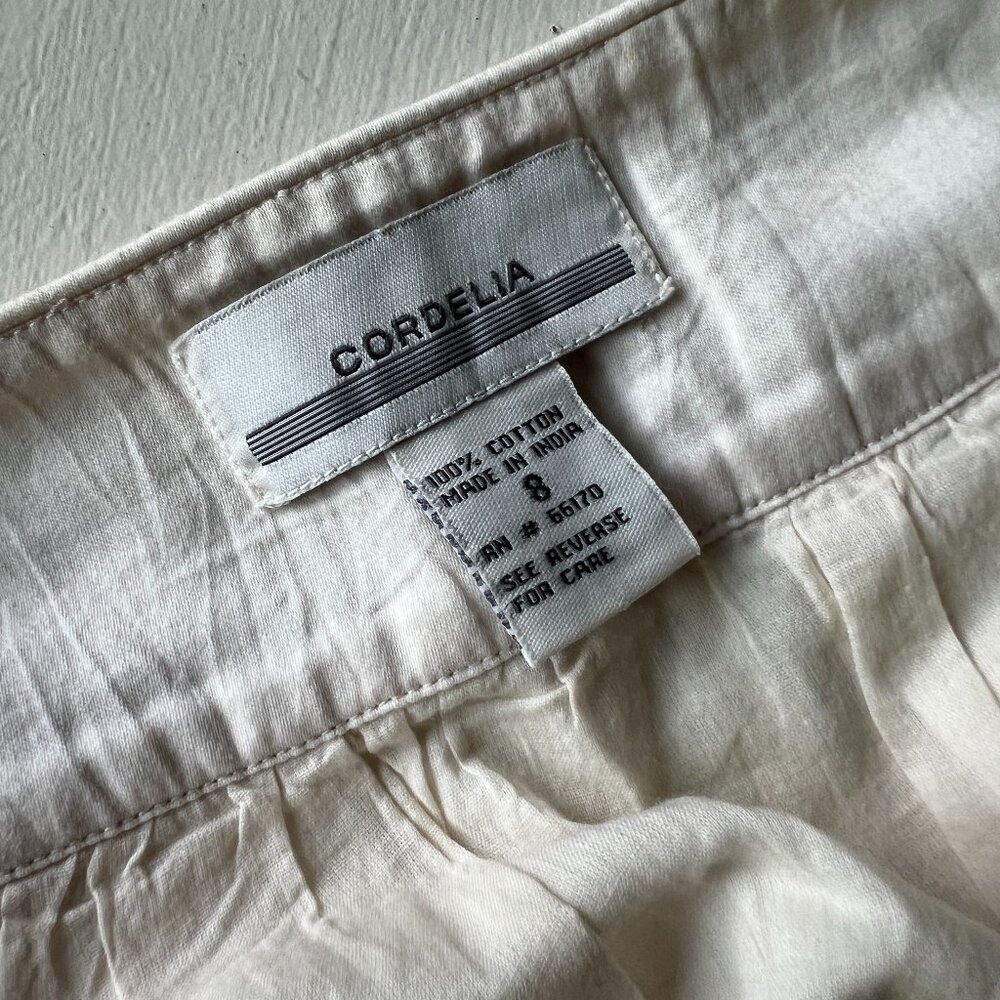 Anthropologie Painterly Skirt with flat pleats and ruffle petticoat underneath - Picture 3 of 8